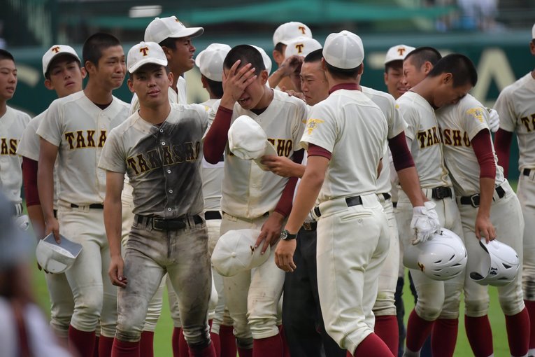 2018年夏の甲子園3回戦、根尾昂（現中日）や藤原恭大（現ロッテ）を擁する大阪桐蔭に敗れた高岡商・山田龍聖（現JR東日本）©︎Hideki Sugiyama