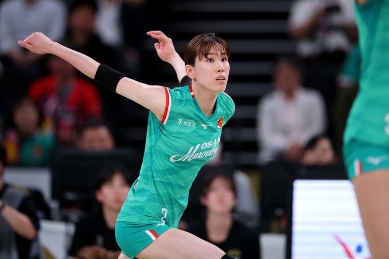 リーグ優勝に貢献し、自身もレギュラーシーズンのMVPを受賞した林琴奈　©︎Naoki Nishimura/AFLO SPORT