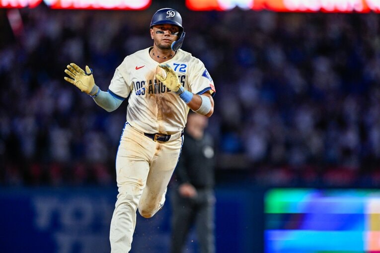 【テレビに映らないドジャース名場面】今季限りでの引退を表明しているが、ドジャースに欠かせない一員だ（写真は右に続きます） ©Nanae Suzuki