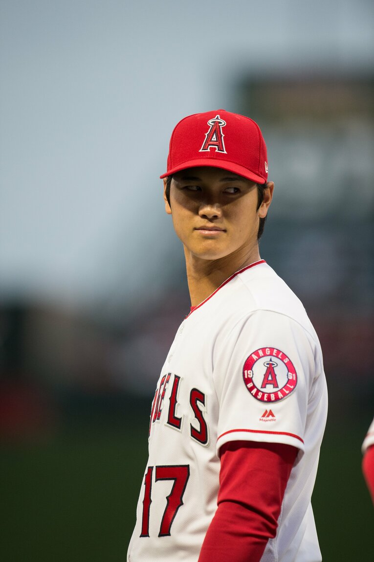 プロ6年目、メジャー1年目（2018年）の大谷翔平　©BUNGEISHUNJU