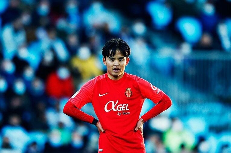 セルタ戦での久保建英。“幻のアシスト”があるなど、レアル・マドリー戦を前に調子は上がっているようだ ／ photograph by Daisuke Nakashima