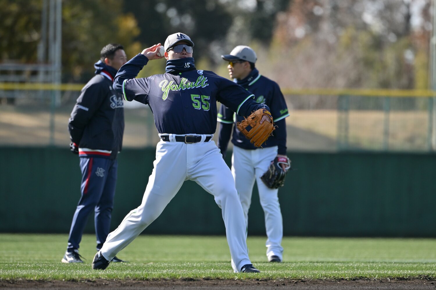 公称188cm、97kgの村上だが、今季の肉体は数字以上に大きく見える　©Hideki Sugiyama