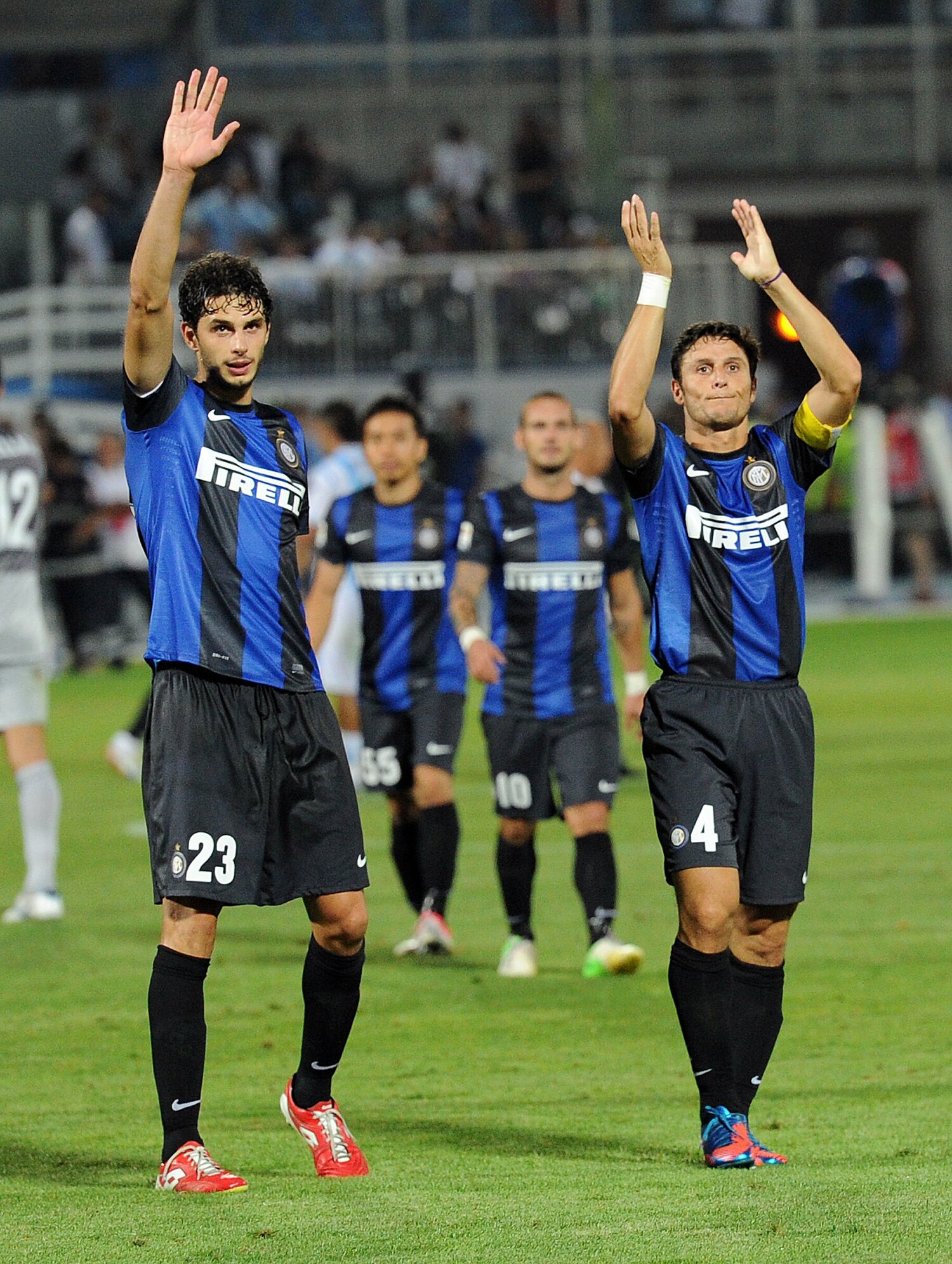 サネッティ（右）をはじめ当時のインテルは個性派集団だった　©Getty Images