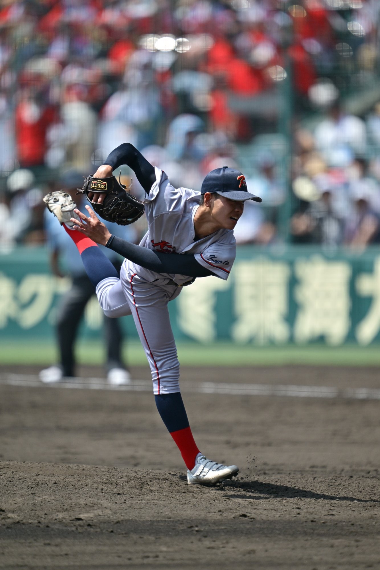 「魔球」チェンジアップを武器に好投する西村は、今大会のトレンドを体現しているのか　©Hideki Sugiyama