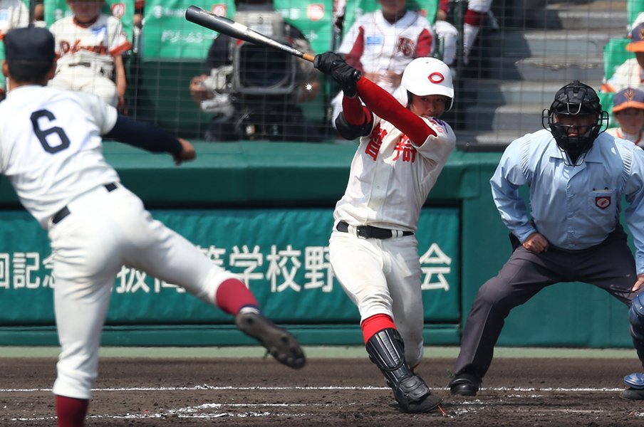 智弁和歌山時代の林晃汰(2018年センバツ)©BFP/AFLO