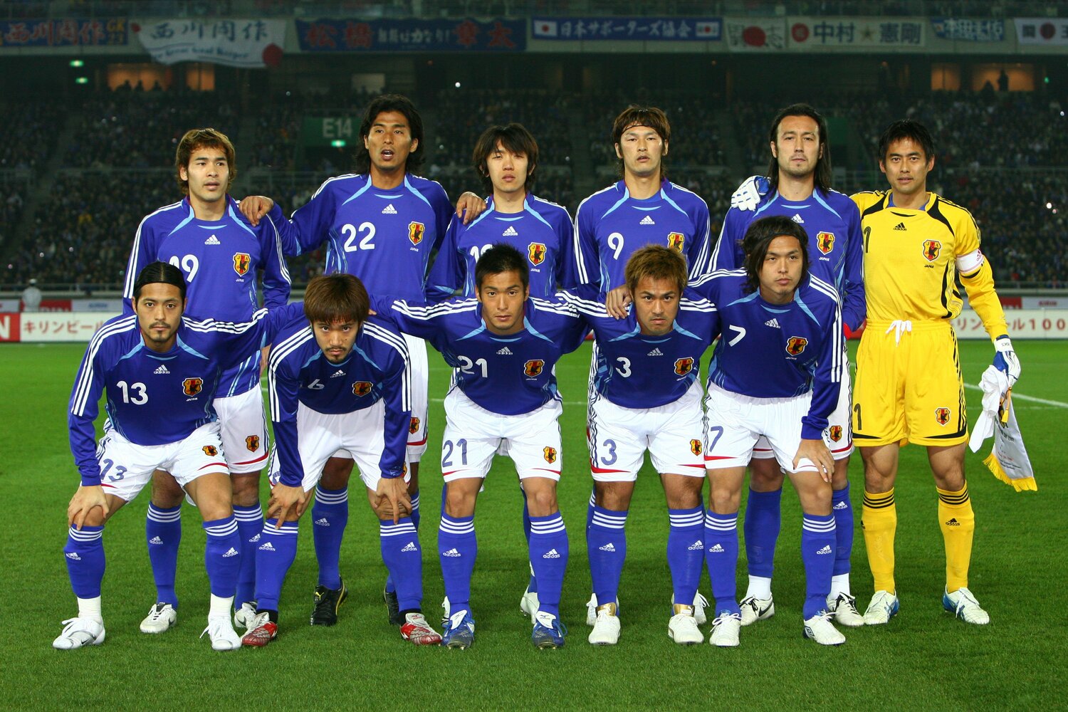 2007年3月24日、ペルー戦のスターティングメンバー　©︎AFLO SPORT