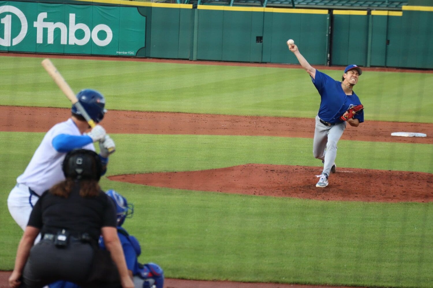 マイナーで登板する前田　©Yuki Yamada