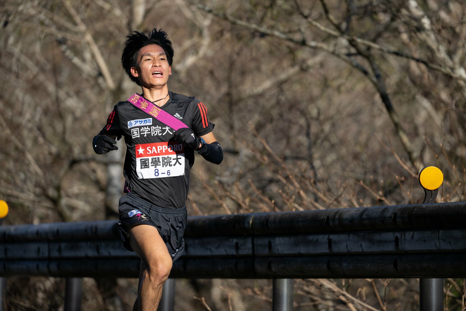 一昨年、3年時に走った6区を4年生として走った島崎慎愛 ©Nanae Suzuki