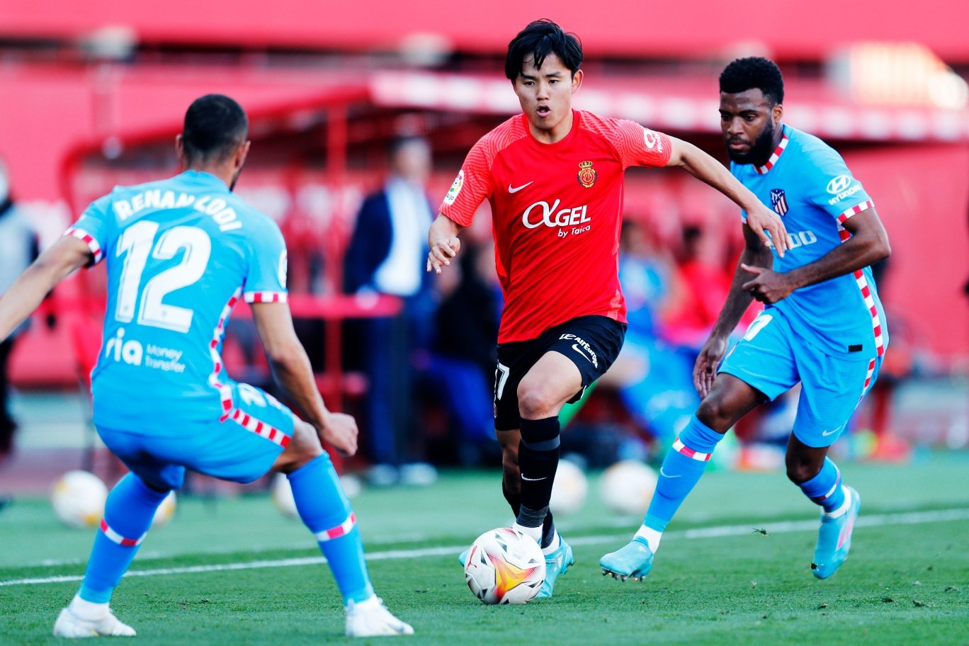 ※写真をクリック、スワイプするとアトレティコ戦の久保らがご覧になれます