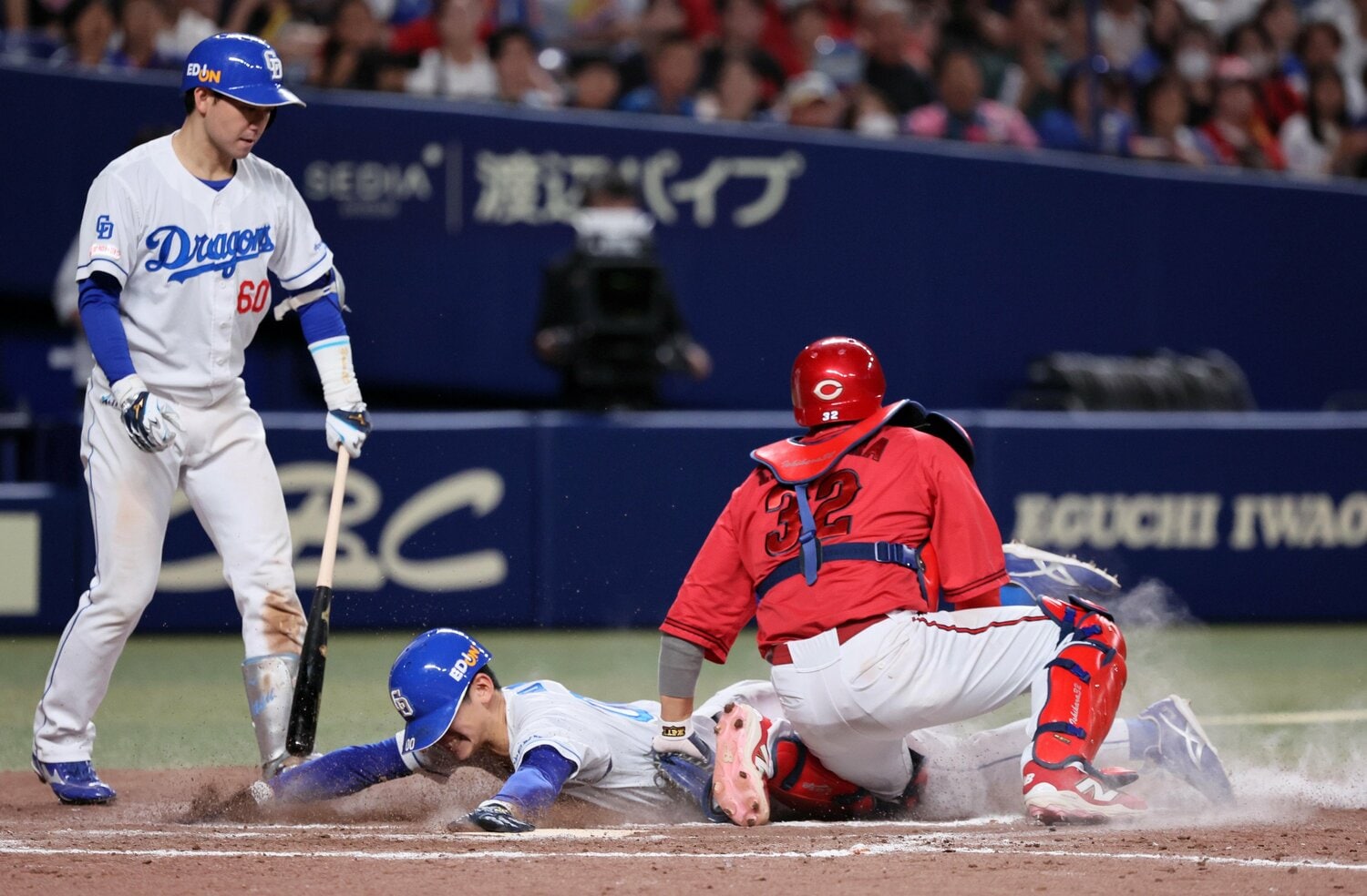 6月28日、尾田剛樹の本盗失敗で試合終了となった場面　©Sankei Shimbun