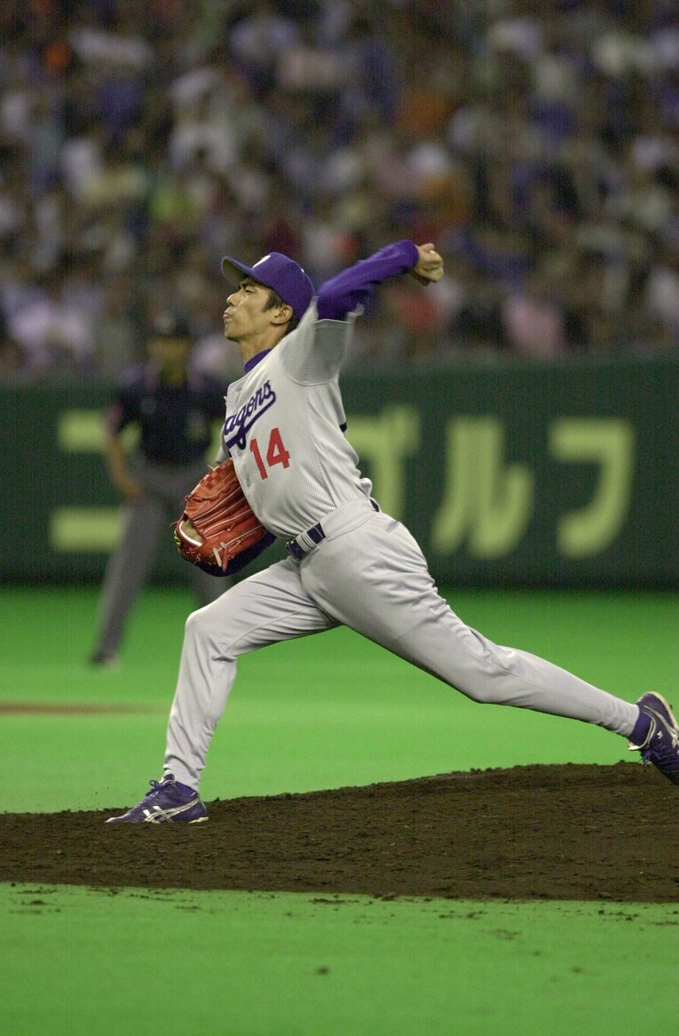 ドラゴンズの「14」といえば今中慎二　©︎JIJI PRESS