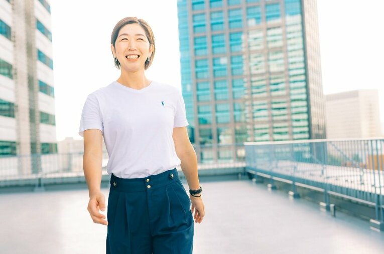 現役引退後、早稲田大大学院に進んだ荒木絵里香。研究テーマはもちろん「ブロック」だ ／ photograph by Kiichi Matsumoto