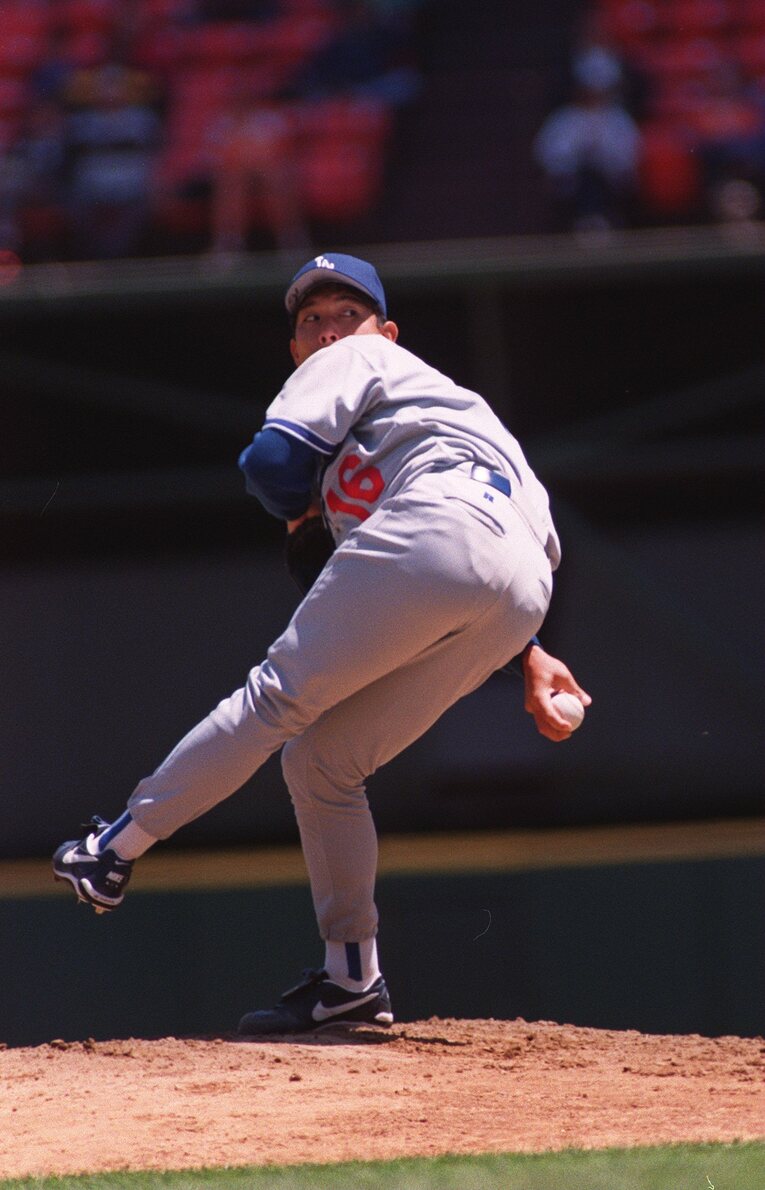 メジャー1年目の野茂英雄（ドジャース時代）　©Getty Images