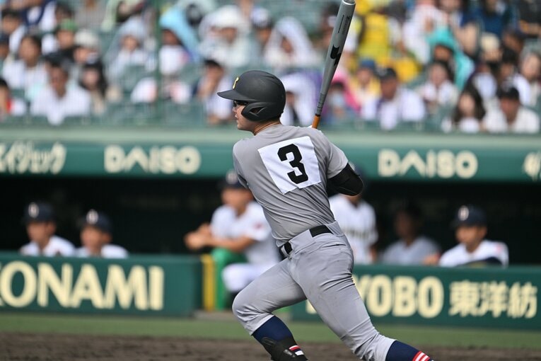 元プロ名手が挙げた…慶応・延末藍太　©Hideki Sugiyama