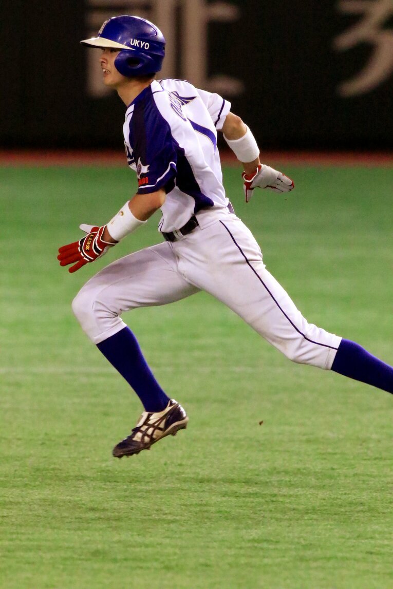 東農大北海道オホーツク3年のときの周東（2016年撮影） ©AFLO