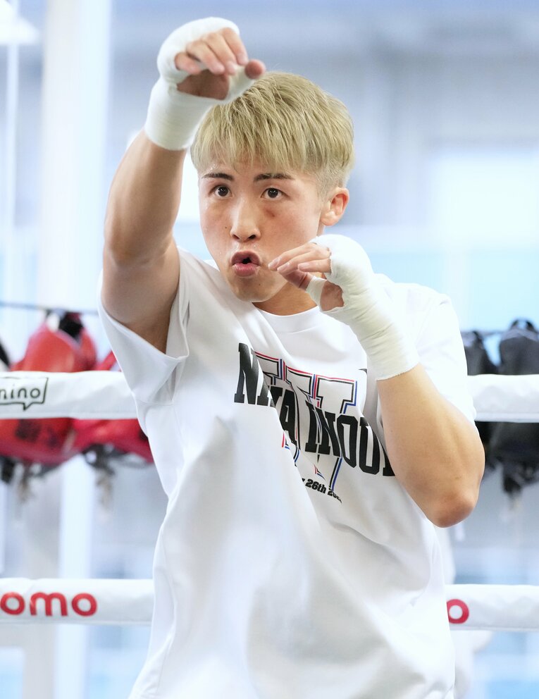 井上尚弥のシャドーボクシング　©Naoki Fukuda