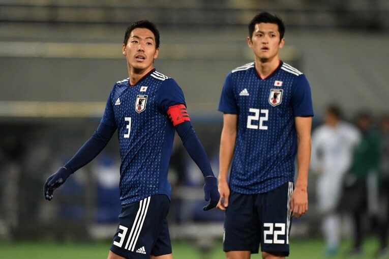 日本代表として、ともにEAFF E-1 サッカー選手権に出場した昌子源（左）と植田直通（右）　©Getty Images