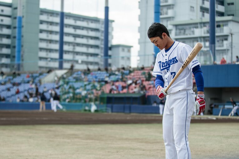 2019年3月、1年目の根尾　©Kiichi Matsumoto