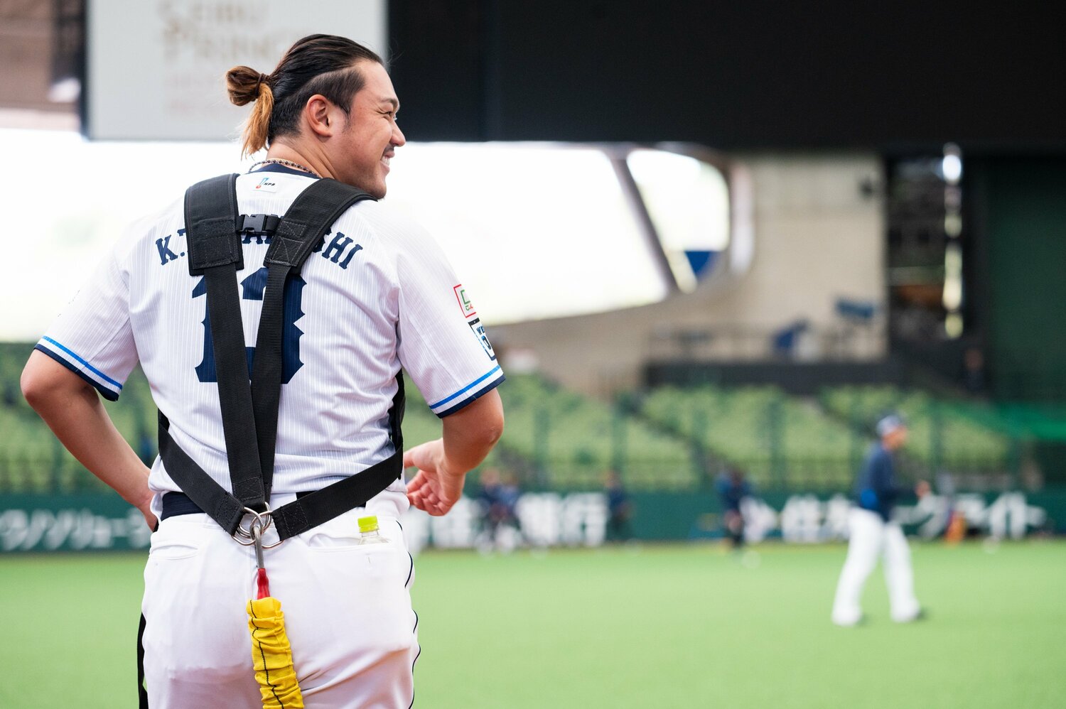 先発の調整を行う髙橋　©Nanae Suzuki