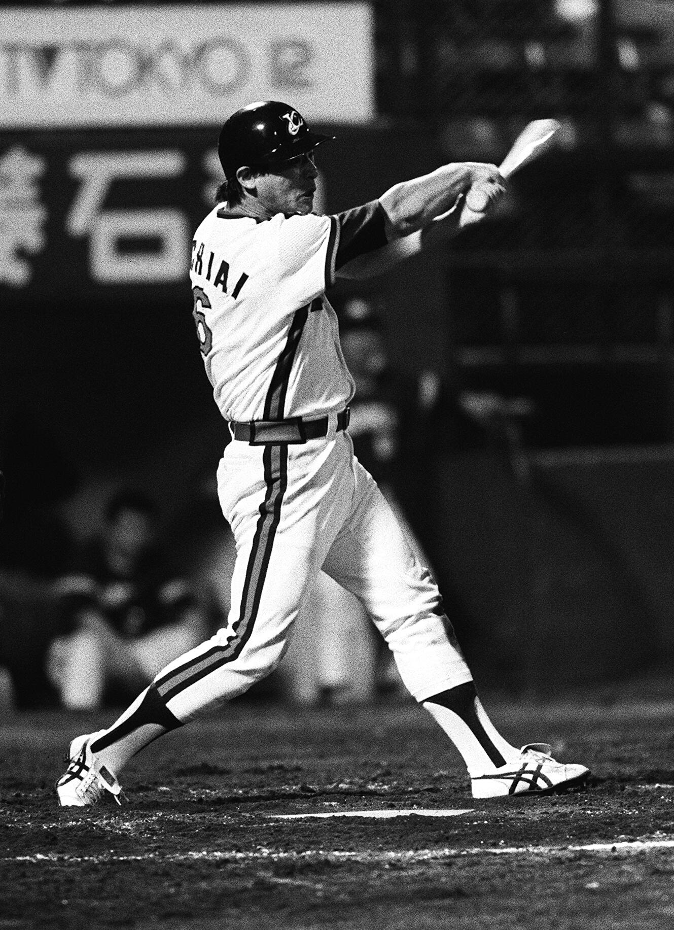 現役時代の落合博満 ©JIJI PRESS