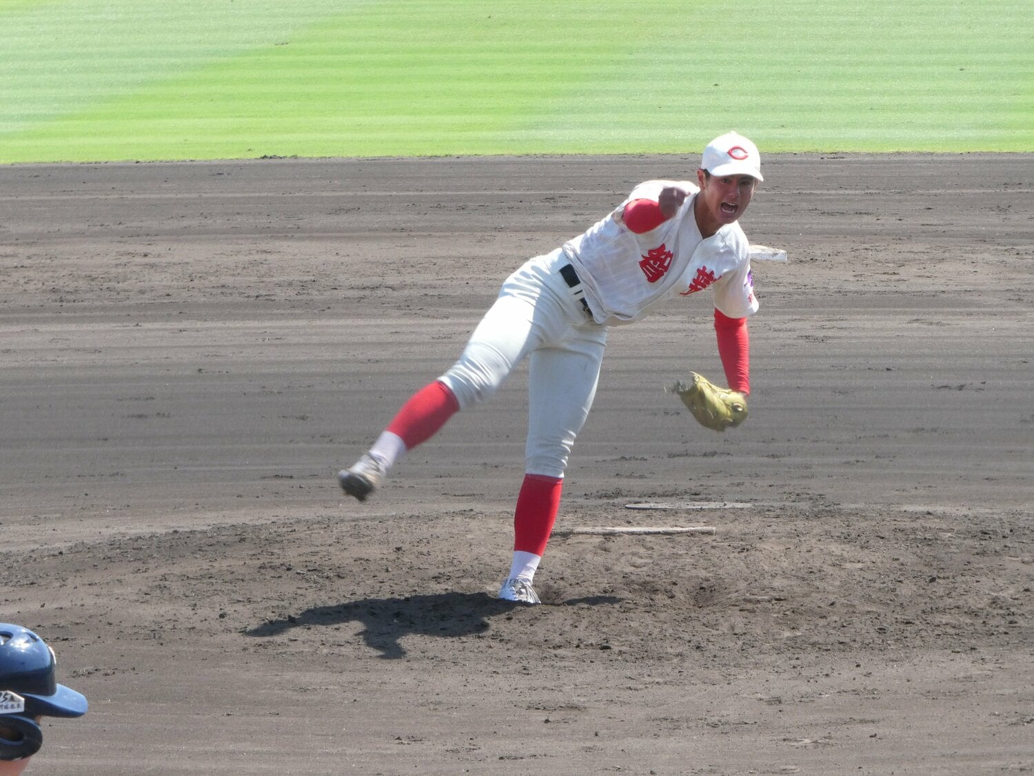 威力あるストレートを武器に4イニングを無失点で抑えた智弁和歌山・武元一輝（3年）©︎Noriko Yonemushi