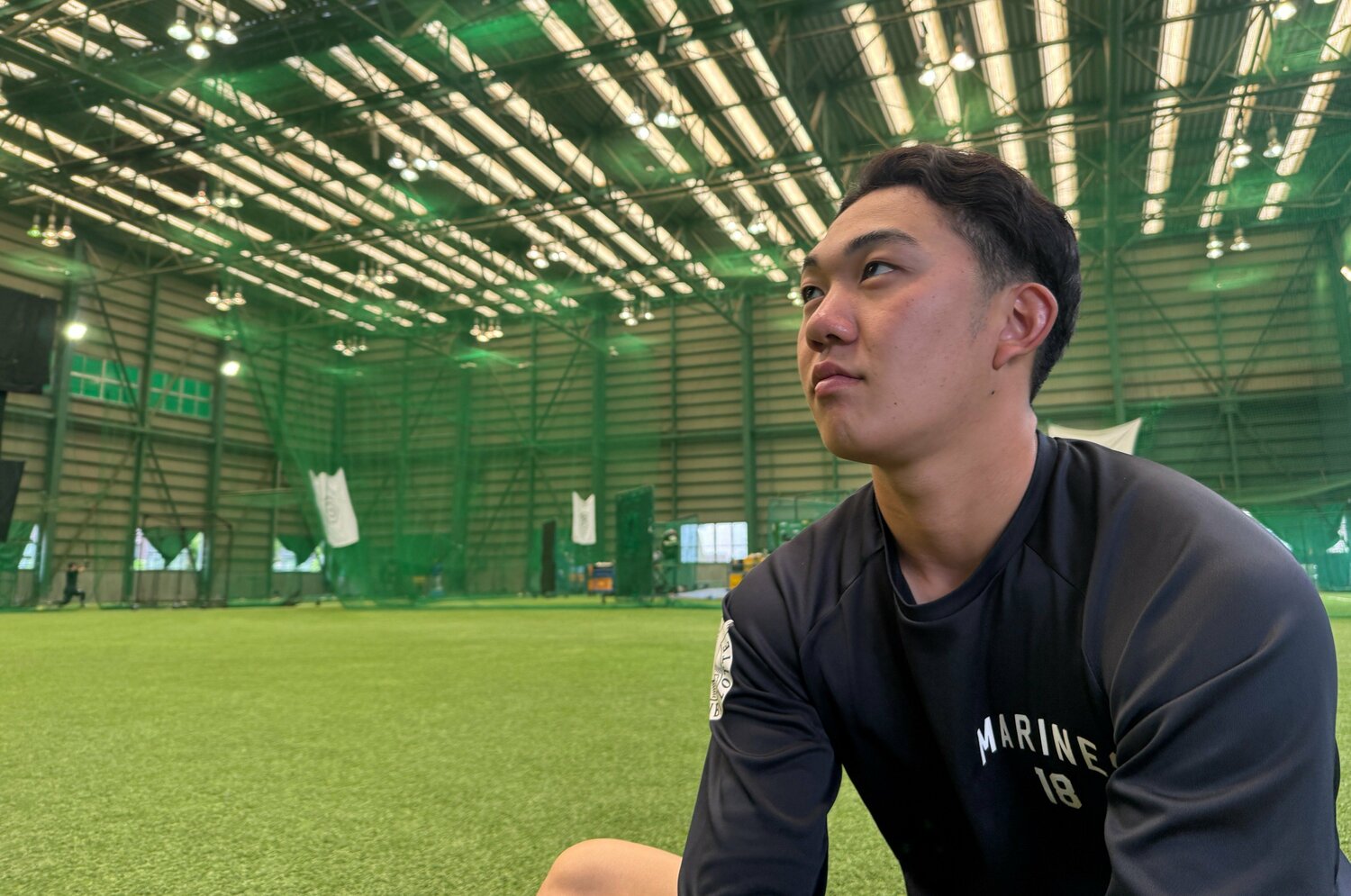 二軍練習場で　©Chiba Lotte Marines