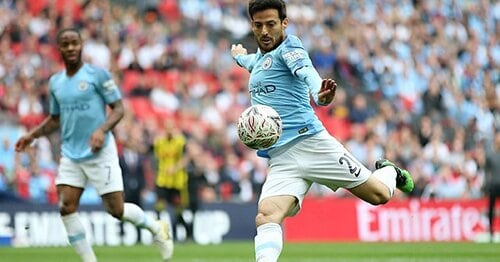 マンチェスター・シティ カラバオカップ 決勝ユニフォーム ダビド・シルバ L マンチェスター・シティ カラバオカップ 決勝ユニフォーム ダビド