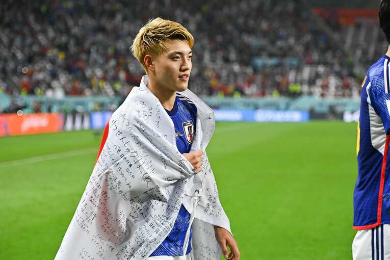 スペイン戦終了後　©Takuya Kaneko／JMPA