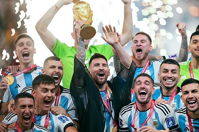 フットボール界のアイコン、リオネル・メッシがついにW杯を手に入れた　©Takuya Kaneko/JMPA