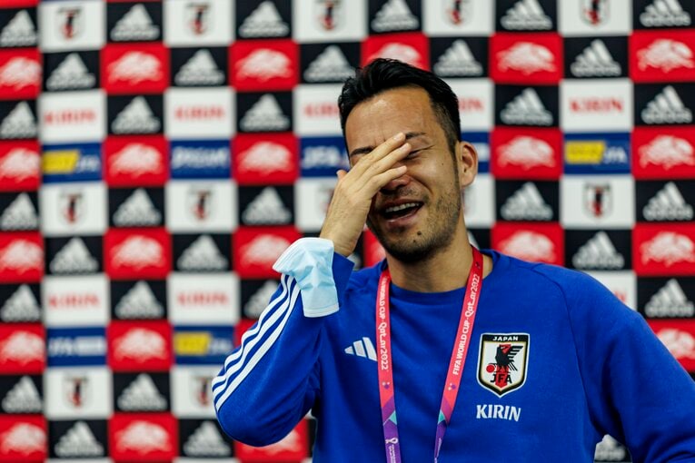 クロアチア戦翌日の会見での吉田麻也（2／3）　©Kiichi Matsumoto/JMPA