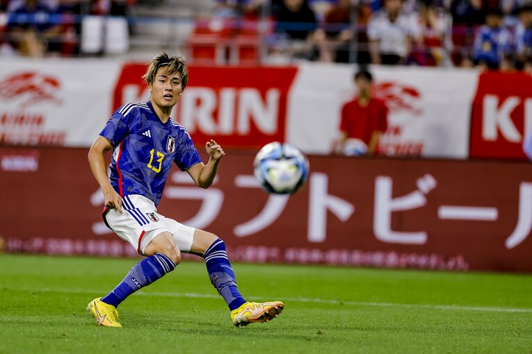 代表初ゴールを決めた2023年エルサルバドル戦　©Kiichi Matsumoto