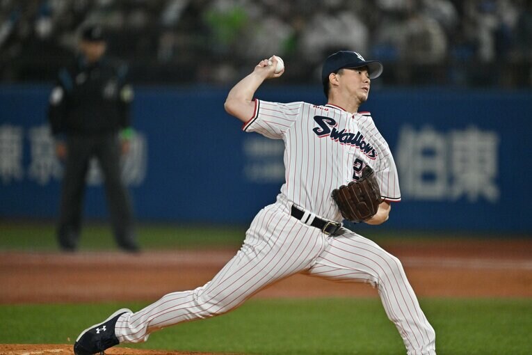 ヤクルトのリリーフとして活躍する木澤　©Hideki Sugiyama