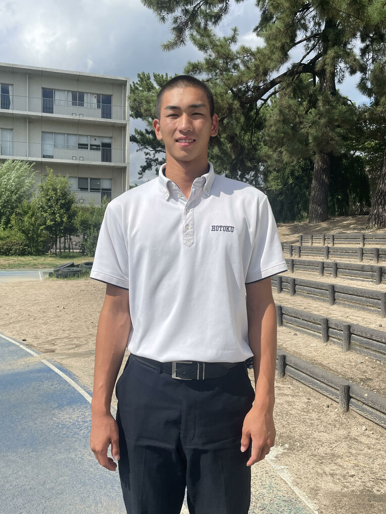 初戦で敗れた2日後、穏やかな表情で取材を受けてくれた今朝丸　©Fumi Sawai