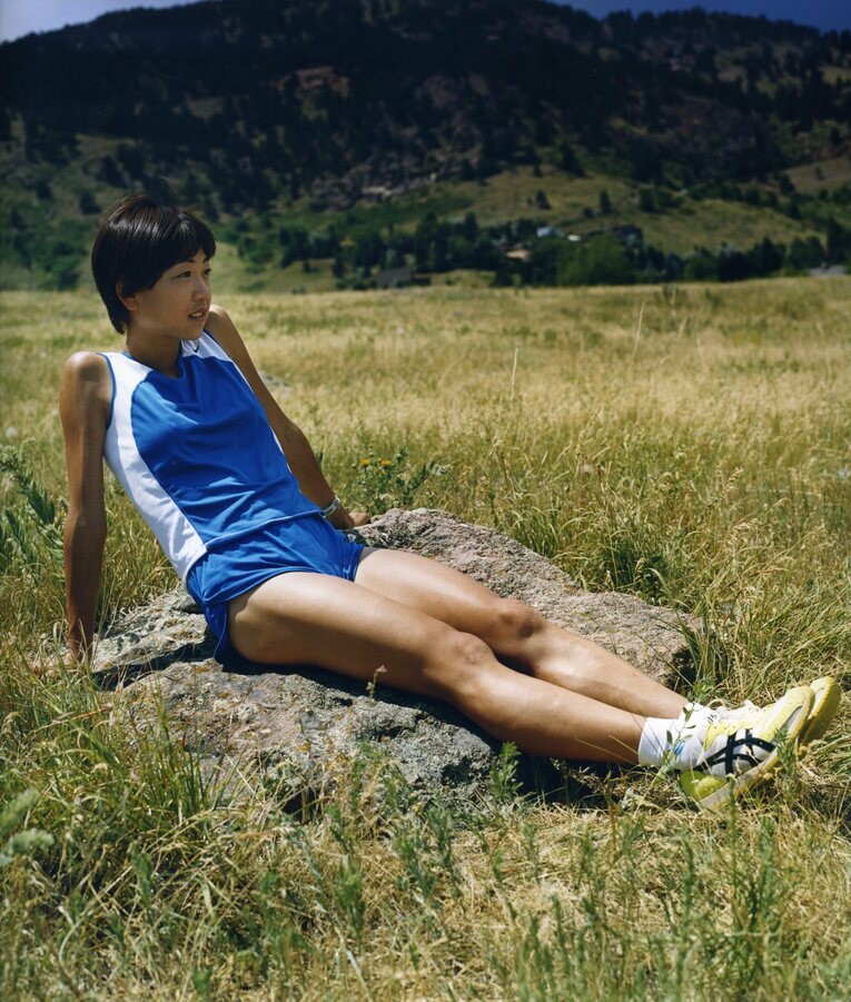 現役時代の高橋尚子。08年10月に引退を表明　©BUNGEISHUNJU