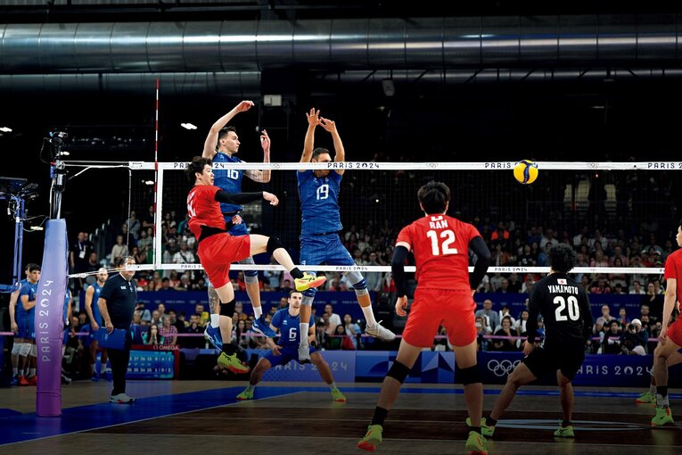 エース石川祐希は大会の中で好不調の波があった　©Asami Enomoto/JMPA