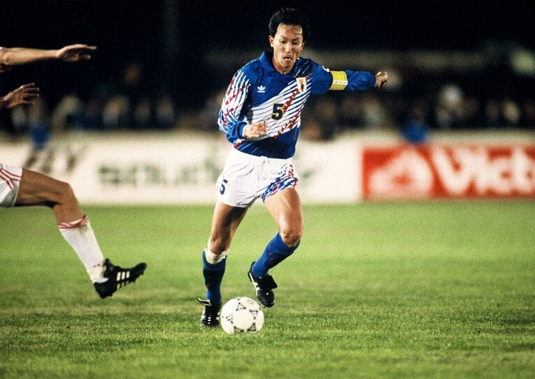 1992年アジア杯の柱谷哲二　©Koji Asakura