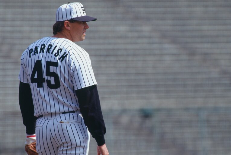 阪神時代のパリッシュ。“ワニのお肉”が好きというのも当時話題になった　©Sports Graphic Number