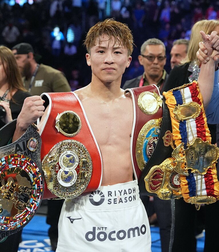 試合後の井上尚弥　©Naoki Fukuda