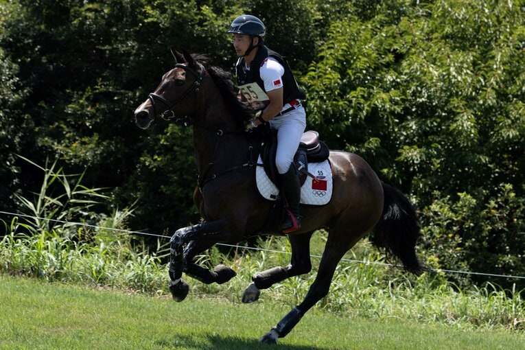 東京五輪では総合馬術団体11位、総合馬術個人49位。力を出せなかった　©JIJI PRESS