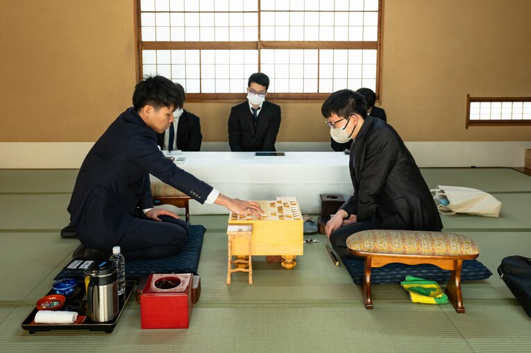 増田と永瀬の対局　©日本将棋連盟