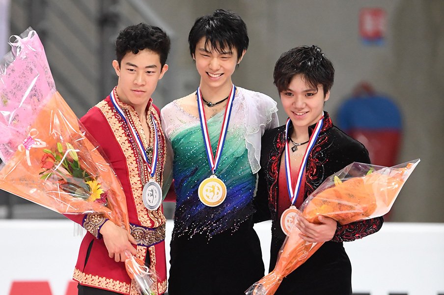 羽生結弦の4回転 4連覇で新時代に 宇野3位 宮原2位で日本勢の快挙続く フィギュアスケート Number Web ナンバー