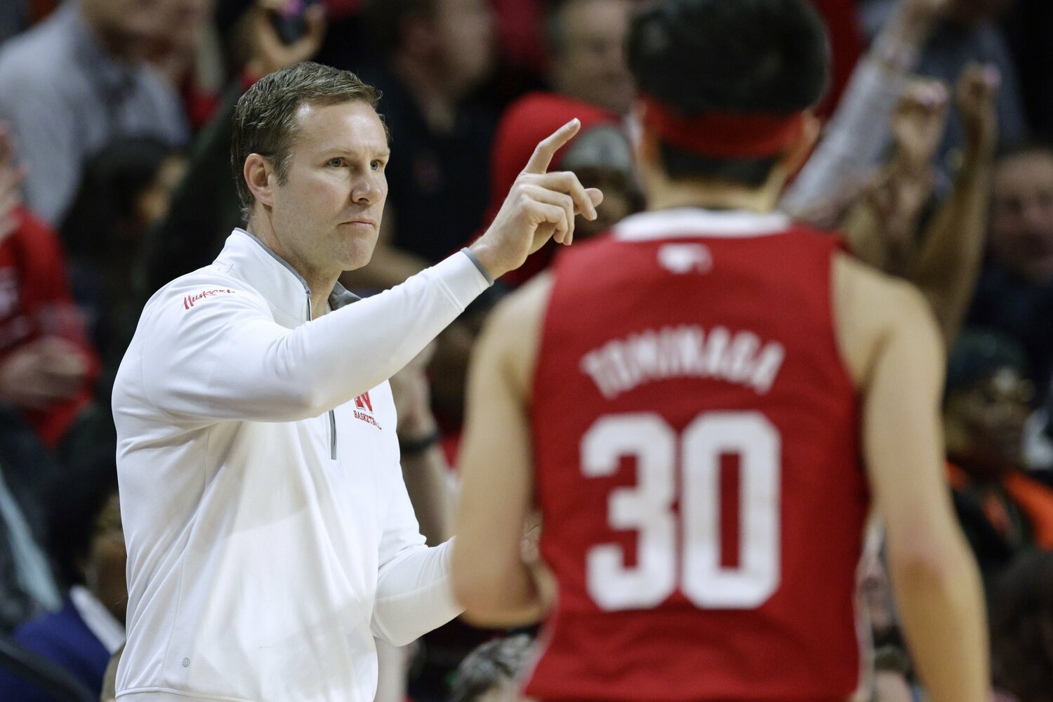 ネブラスカ大を率いたフレッド・ホイバーグHC　©︎Getty Images