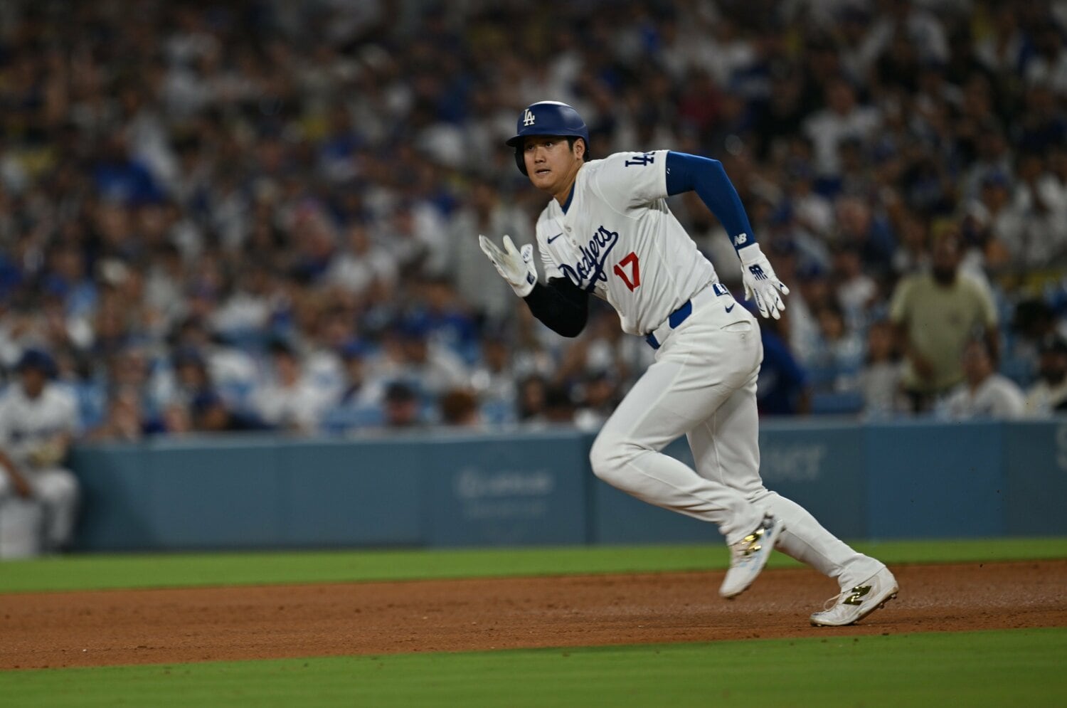 ポストシーズンで盗塁成功がまだない大谷が、仕掛けてくる場面はあるか　©Nanae Suzuki