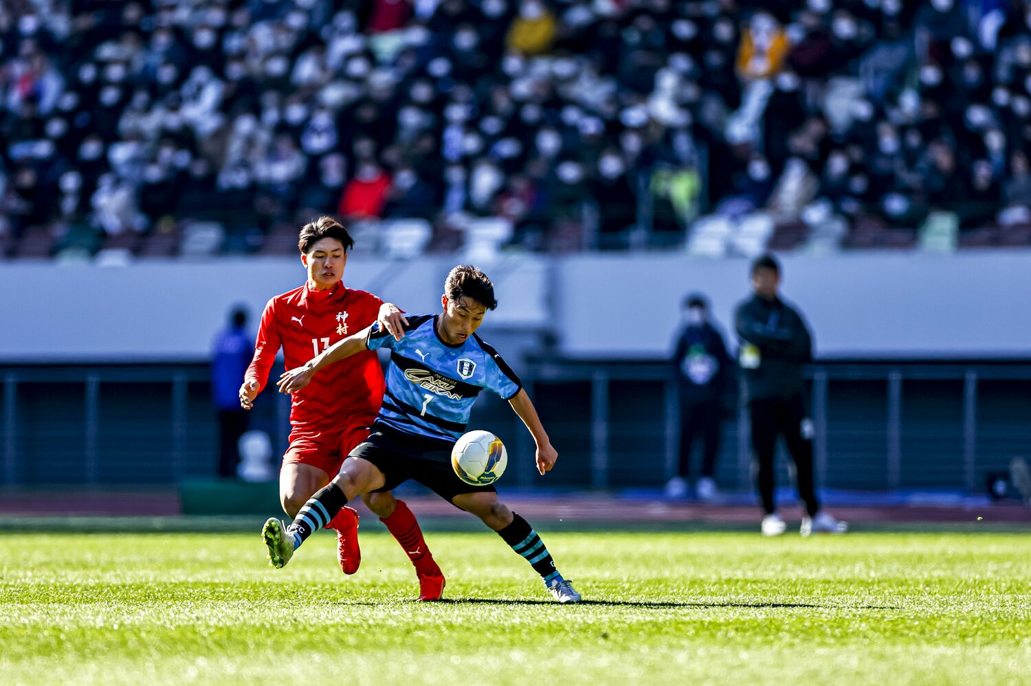 選手権では福田師王擁する神村学園とのスリリングな打ち合いを制するなど、コレクティブなスタイルで一気に栄光をつかんだ　©Kiichi Matsumoto