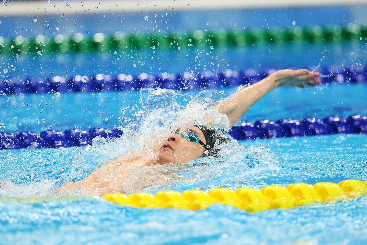 入江が印象に残っている杭州2022男子100m背泳ぎ決勝　©Naoki Morita/AFLO SPORT