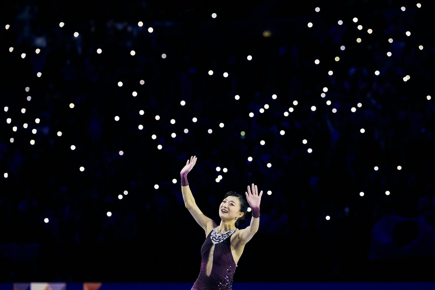 優勝を決め、歓声に応える坂本　©Getty Images