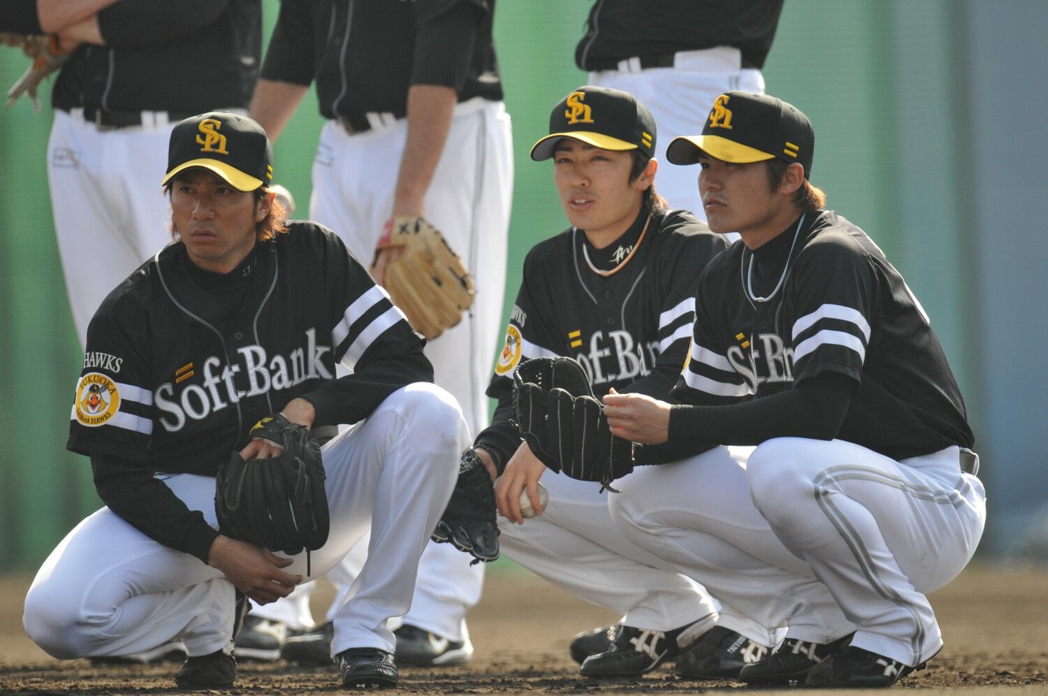 2009年撮影。左から馬原、和田毅、杉内俊哉　©Hideki Sugiyama