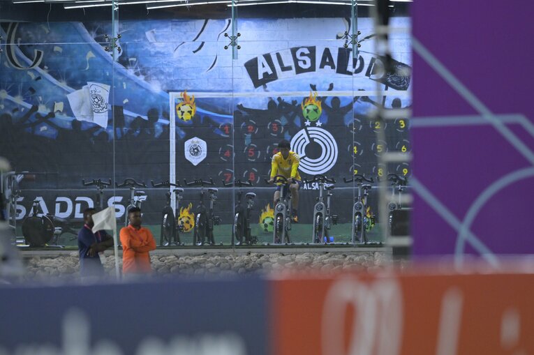 29日、別メニューをこなす遠藤の姿　©Koki Nagahama／JMPA