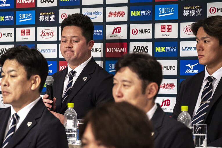 牧秀悟、会見ではおとなしめ　©Takuya Sugiyama