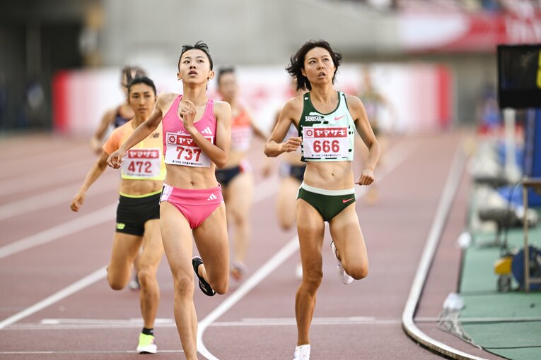 【2024日本選手権】予選では田中らシニア選手を相手に一度も先頭を譲らなかった。決勝では一転して試合巧者ぶりを見せた　©Asami Enomoto